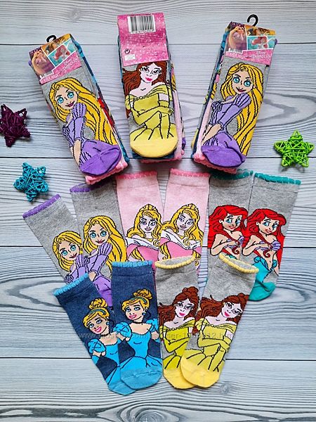 Комплект шкарпетки носки 5 пар принцеси весна-літо Disney Дісней оригінал