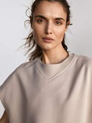 Бавовняна толстовка massimo dutti з короткими рукавами розмір m/l 68959467