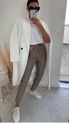 Вузькі укорочені штани massimo dutti середньої посадки розмір 40 505973083