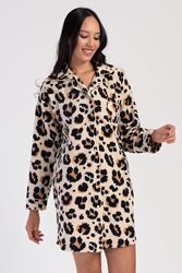 Флісовый халат-рубашка Vienetta Secret 