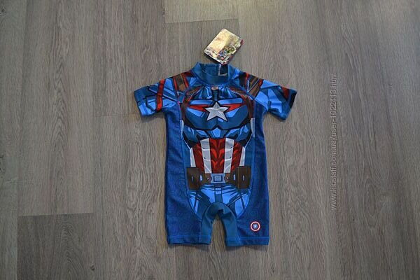 Крутой купальный костюм Капитан Америка ф. Next р. 9-12 мес, 80 см  новый 