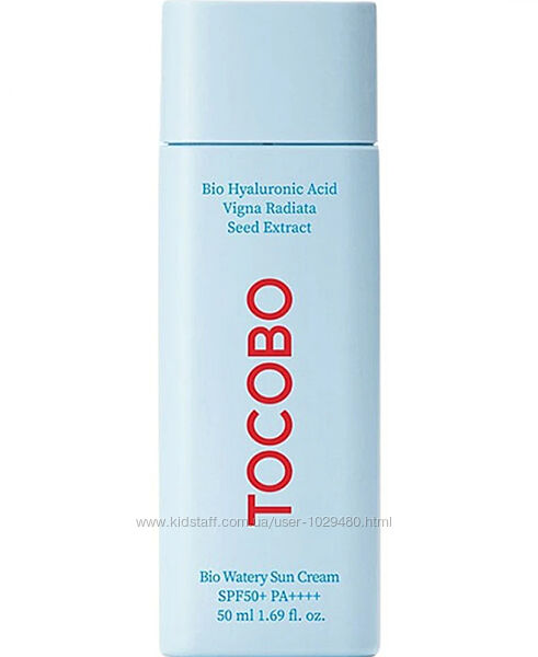 Сонцезахисний крем для обличчя Tocobo Bio Watery Sun Cream SPF50 PA , 