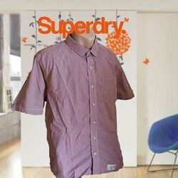  SuperDry оригинал мужская рубашка короткий рукав