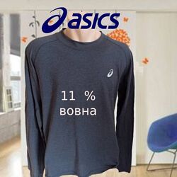 Asics Спортивный мужской реглан с шерстью цвета графит XL