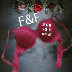  F&F EUR 75D идет на 75 B Бюстгальтер поролон косточка малиновый