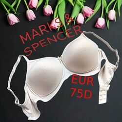 Marks&Spencer EUR 75D Бюстгальтер мягкий поролон без косточки бежевый
