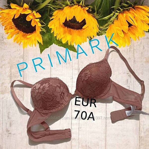 Primark EUR 70A Бюстгальтер поролон пуш ап косточка цвет какао