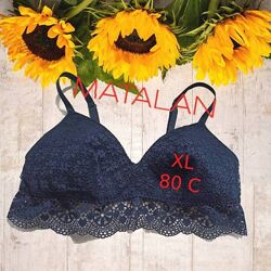 Matalan XL Кружевной бюстгальтер бра браллет без косточки т. синий 