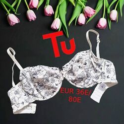 TU 36E/80E Бюстгальтер мягкий косточка бело молочный черный 