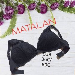Matalan EUR 36C/80C Бюстгальтер поролон кружево без косточки черный
