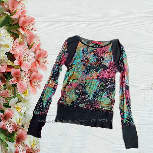 Красивый женский реглан сетка с трикотажными вставками 38 