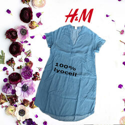 H&M 100 lyocell Красивое женское платье джинс EUR 36