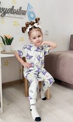 Піжама літня на короткий рука від 2 до 8 років