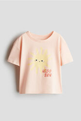 Футболка принтова сонечко від h&m от 110 до 140 см