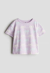 Футболка фіолетова бантики від h&m от 110 до 140 см