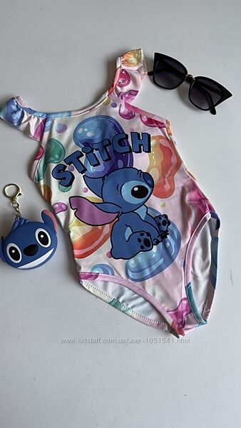 Купальник цільний оранжевий stitch від 5 до 8 років