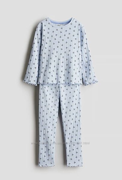 Трикотажні піжами квіточки від h&m від 1 до 10 років