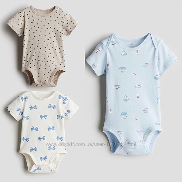 Дитячі боді від h&m на ріст 62 , 68 , 74 і 80 см