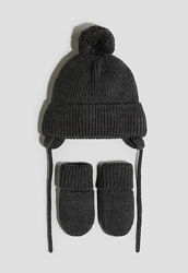 Сірий зимовий комплект від h&m на вік від 6 міс до 4 років