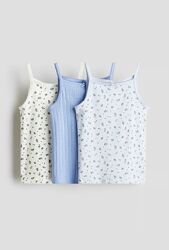 Трикотажні майки на дівчинку від h&m ріст від 110 до 140 ціна за 1 шт