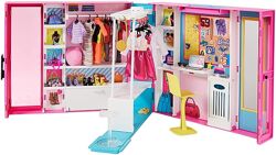 Гардеробная Барби, шкаф мечты Barbie Dream Closet with 30 Pieces GPM43