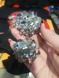 Крутые массивные, но легкие серьги 