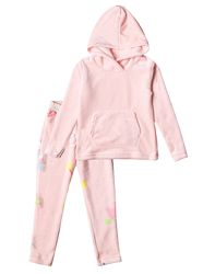 Пижама флисовая для девочки Фламинго розовая 873-909