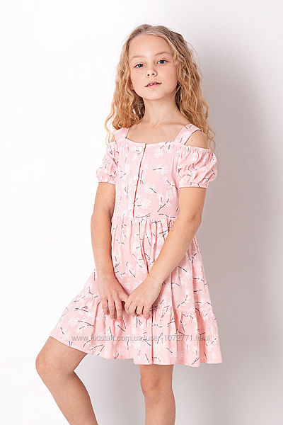 Платье для девочки Mevis персиковое 3658-01