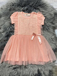 Нарядное платье для девочки Breeze персиковое 14097