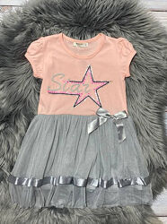 Платье для девочки Breeze Star персиковое 14116