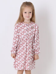 Трикотажное платье для девочки Mevis Сердечки 3921 - 3 цвета в наличии