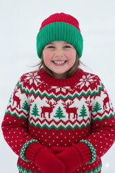 Тепла дитяча шапка червоного кольору