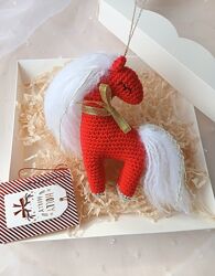 Прикраса на ялинку конячка ручна робота