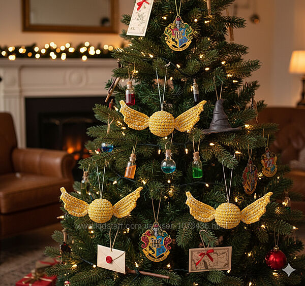 Прикраса на ялинку в стилі Гаррі Поттер