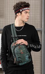 Мужской нагрудный рюкзак Сумка через плечо Слинг Haoshuai