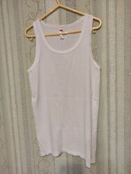 Чоловіча бавовняна майка біла р.46-M