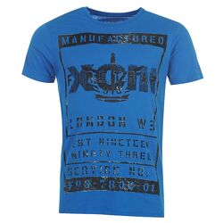 Футболка мужская Firetrap Royal Blue Оригинал хлопок котон Синий цвет