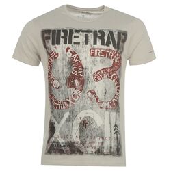  Футболка мужская Firetrap Royal Grey Оригинал хлопок котон Серый цвет