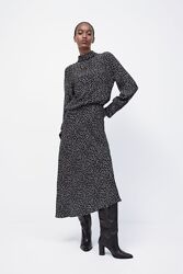 Оригинальное платье в горошек zara 