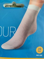 Шкарпетки для дівчинки 20 den, білого кольору