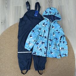 Дощовик комплект на флісі Lupilu Грязепруф, непромокайка, костюм від дощу