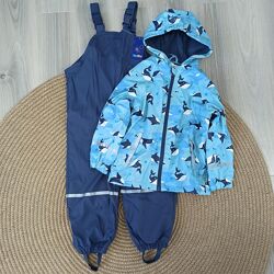 Дощовик комплект на флісі Lupilu Грязепруф, непромокайка, костюм від дощу