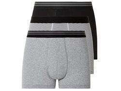 Боксери чоловічі Livergy 3 шт  бавовна, батальний розмір, чорні/сірі