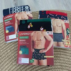 Боксери чоловічі Livergy 2 шт новорічна серія, спідня білизна з принтом