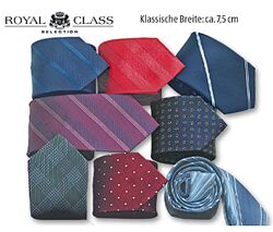 Классические галстуки производство ROYAL CLASS, Германия. Шелк.