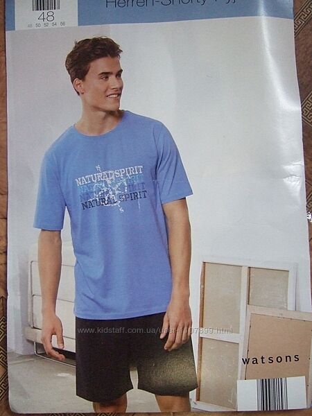 Пижамы мужские, футболка и шорты, производство WATSONS, Германия.