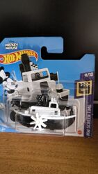 Машинка Hot wheels пароплав Міккі Мауса чорно-білий