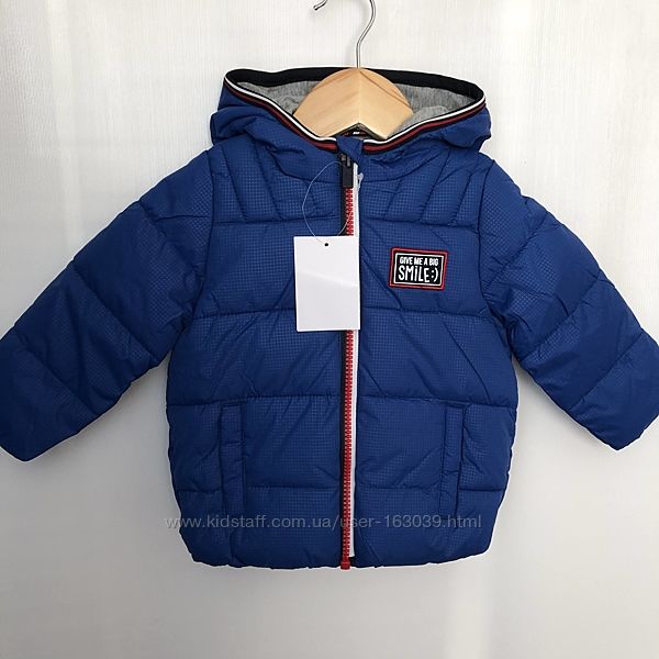 Синяя демисезонная курточка для малышей с сайта C&A, р-ры 80, 86, 92