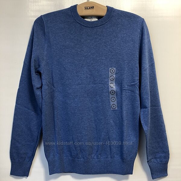 Светло-синий фирменный свитер C&A, хлопок, пр-во Германии, в наличии р-р S