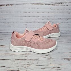 32-37р Текстильні кросівки для дівчат Apawwa z397 pink-white